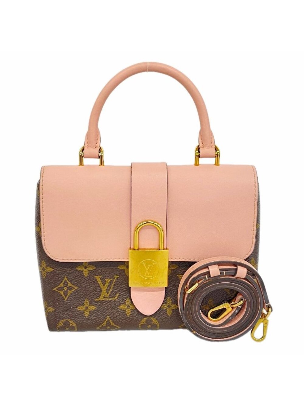 Louis Vuitton Handbag Monogram Locky BB Brown Rose Ballerine 2-Way Bag
